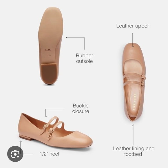 Coach Tan Mary Janes - Picture 2 of 6